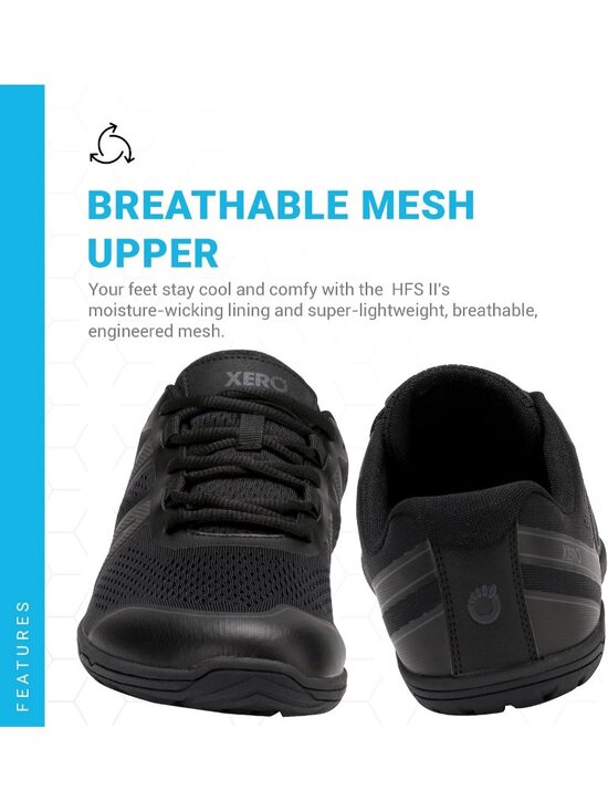 Xero Men\'s Black Asphalt Rubber Lightweight Lace Up Running Athletic Shoes main image 5